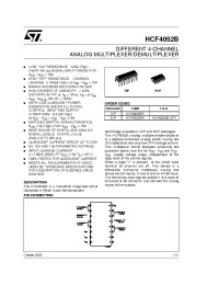 Datasheet HCF4052B manufacturer STMicroelectronics